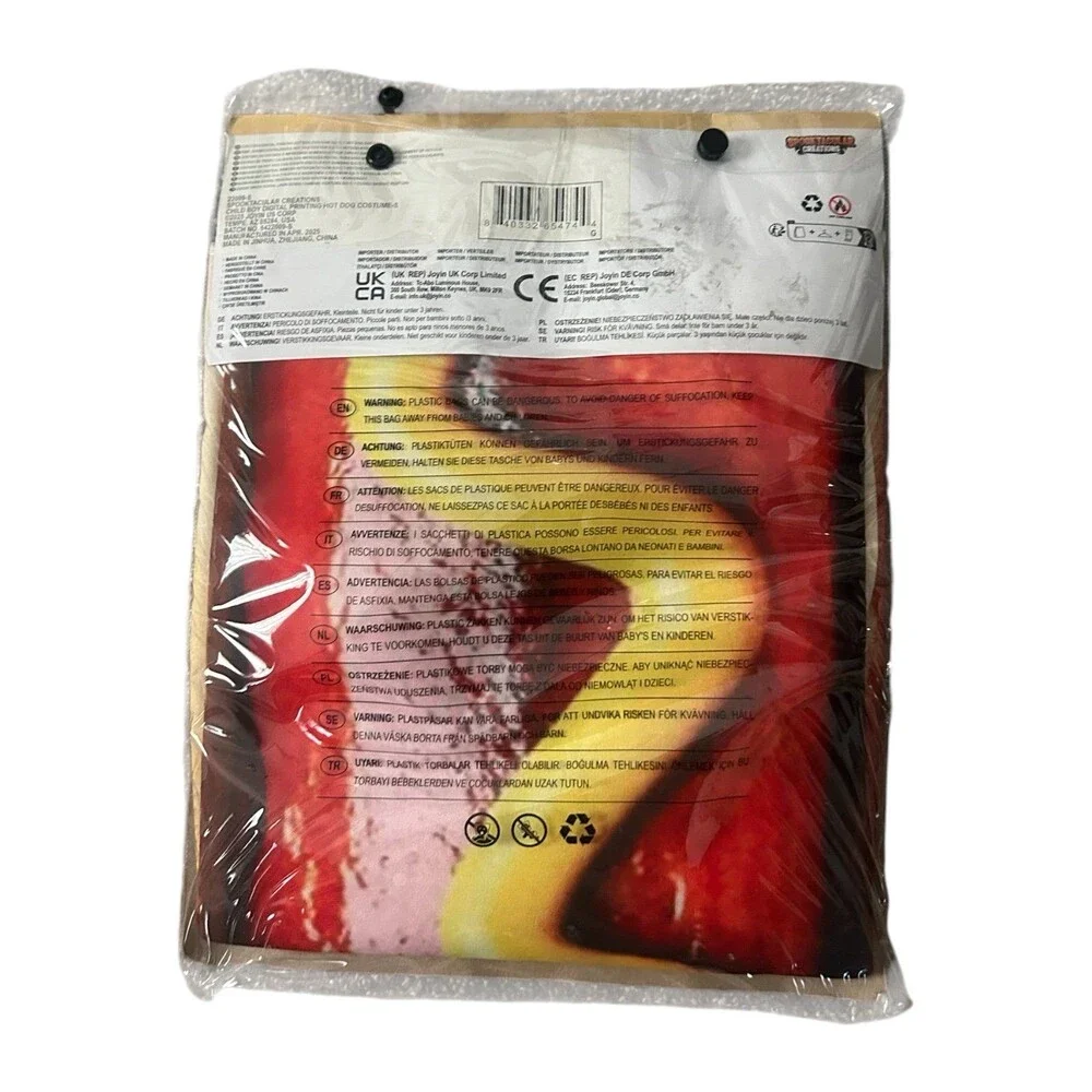 Child Hot Dog Costume Size S (5-7 yrs)